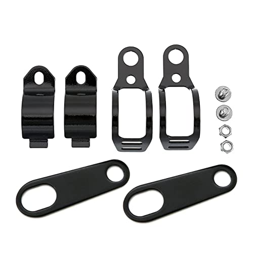 Cnfang4 Fork Clamps Relocater Holder Black Shock Bracket For 8 to 10 mm Motorcycle Turn Signals Lights