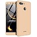 MYLB Xiaomi Redmi 6 Case,360 Degree Full Body Coverage Protection [3 in 1] Anti-Scratch Detachable PC Hard Cover Protective Case for Xiaomi Redmi 6 (Gold)