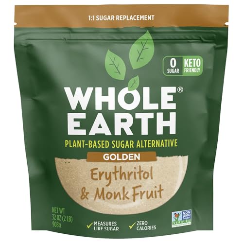 Whole Earth Plant-Based Sugar Alternative, Erythritol & Monk Fruit, 32 Ounce