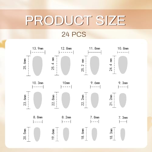 GlamRays 24 Pink Almond Shaped False Nails With 3D Flowers And Butterfly Design, Glossy Finish, 24 Pieces - Image 2