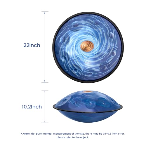 Handpan ASTEMAN en Re menor 432Hz 22 pulgadas 10 notas miniatura 4