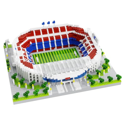 alltogetho Ensemble de blocs de construction de micro mini briques de stade de football de Barcelone – Jouet attrayant pour les amateurs de football adultes