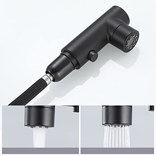 Robinet de cuisine 3 voies noir et chrome pour évier moderne - 5