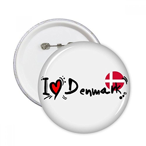 Pins vêtement Danemark badge rond pour masquer un accroc ou personnaliser un vêtement uni