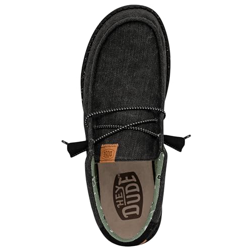 Image of HEYDUDE Men's Wally Washed Canvas, Men's Shoes, Slip-on Loafers, Comfortable & Light-Weight