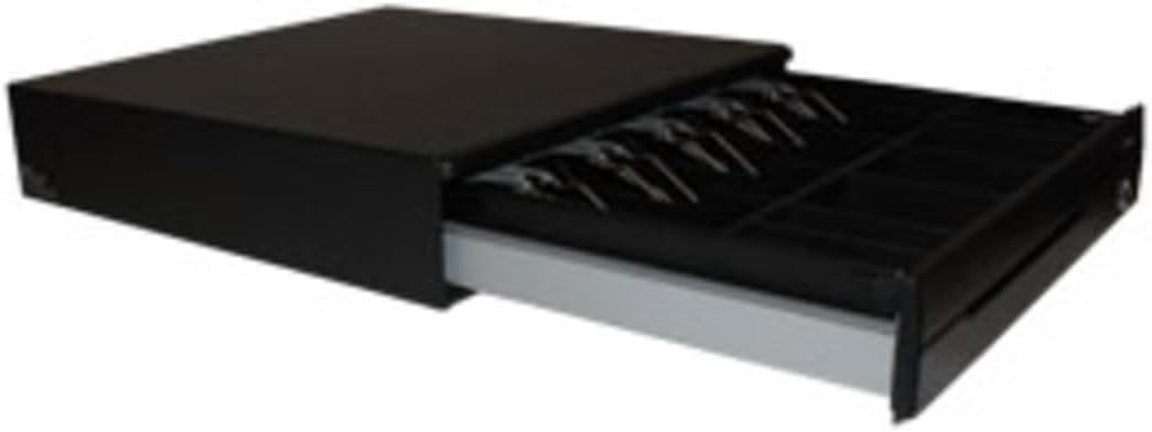 Posiflex CR3117L005 Series CR-3000 Cash Drawer, USB Interface, Scratch Resistant, Cable Included, Replaced CR3117L001, 15.75" W x 16.15" D x 3.4" H, Black