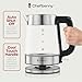 Electric Kettle for Boiling Hot Tea & Water | 1.8L Stainless Steel Borosilicate Glass Boiler With No Plastic, Automatic Shutoff, BPA Free, Fast Heating Technology