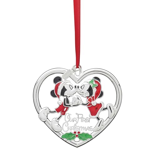 Lenox 897143 2025 Our 1st Christmas Mickey & Minnie Mouse Ornament, Christmas, Holiday Decorations