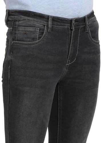 Image of Turtle Men Cotton Stretch Narrow Fit Dark Grey Jeans||Men's Jeans||Men's Denim||Stretchable Jeans