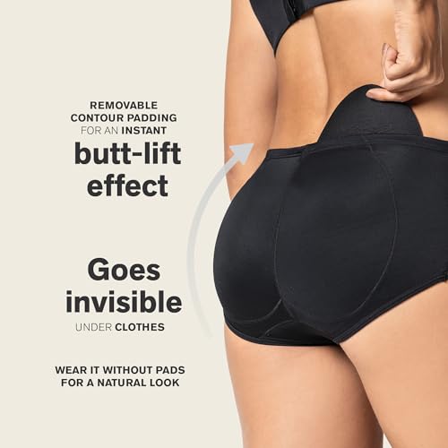 Image of Leonisa Butt Lifting Shapewear Booty Lifting Panties for Women - Shaper Shorts and Boyshort with Butt Pads