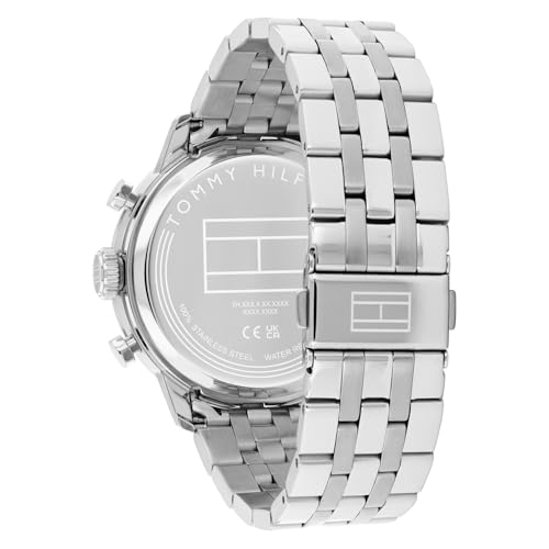 Image of Tommy Hilfiger Kent with Blue Dial Silver Stainless Steel Strap Watch for Men - TH1710753