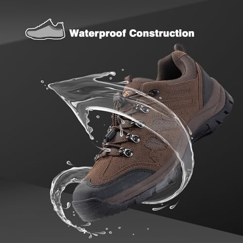 CC-Los Mens Waterproof Hiking Shoes Outdoor Comfortable Trekking Shoe Lightweight Working Sneaker Size 7-13.54
