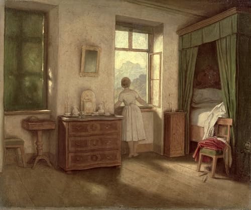 Affiches et gravures impression sur toile L'heure du matin Moritz Von Schwind 60x90cm