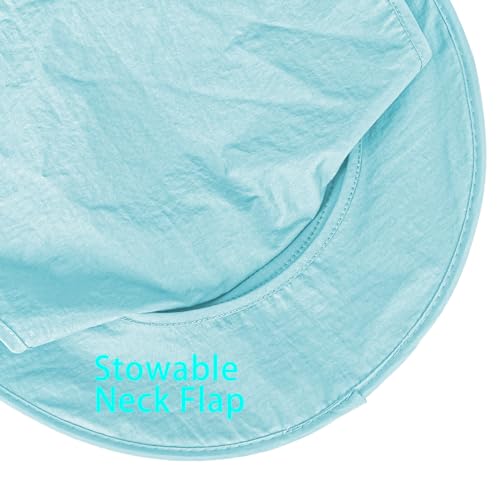 Image of Sun Hats for Men Women Fishing Hat UPF 50+ Breathable Wide Brim Bucket Hats Summer UV Protection Safari Hat with Neck Flap