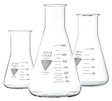 glaskolben Herkunftsland:- Deutschland RASOTHERM Erlenmeyerkolben weithals,  (Boro 3.3), 1000 ml