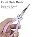 Supper Long Acrylic UV Gel Tips Sculpture Tweezers Clip, C Curve Nail Art Tools Nail Pincher Nipper, Stainless Steel Nail Shaping Tweezers for Manicure with Cuticle Pusher and Sticks (YGJ-008-Purple)