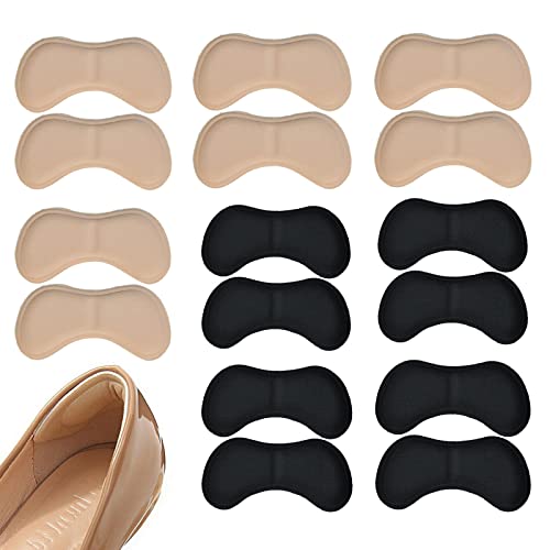 Taloneras para zapatos,8 pares de cómodas taloneras,plantilla autoadhesiva para el cuidado de los pies para zapatos,evitan que los talones rocen y resbalen
