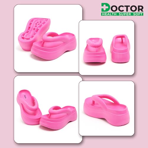 Image of DOCTOR HEALTH Women's Super Soft Lightweight Anti-Skid High Heels Slippers | Comfortable Waterproof Everyday Wear | Classic Ultra Soft