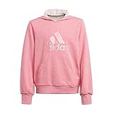 Meliertes Design adidas Performance Badge of Sport Kapuzenpullover Kinder rosa, 152