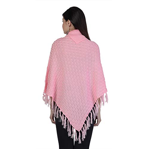 Image of eKools Women's Woolen Multicolor Winter wear Cardigans Shrug Poncho (Shrug1-64)