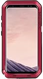 Seacosmo Shockproof Case for Galaxy S8, Full Body Protective Military Rugged Heavy Duty Aluminum Dual Layer Bumper Case Cover, Red