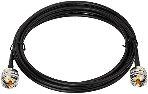 OLOEY UHF Male PL-259 to UHF Male PL-259 RG58 Cable 10ft Low Loss Digital Coax UHF Jumper for HAM & CB Radio,Antenna Analyzer,Dummy Load, SWR Meter