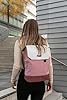 Ela Mo Rucksack Damen - Daypack schön u. durchdacht - Laptop Rucksäcke für Frauen - Anti Diebstahl Tasche für Schule, Uni, Business (Strawberry Cream) #1