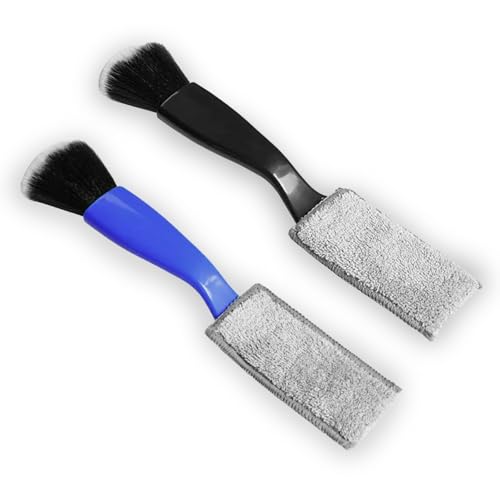 Zegnuem Staubbürste Auto, 2 Stück Reinigungspinsel Auto, Weichen Borsten Autobürste, Auto Reinigung Pinsel Set, Für Armaturenbrett, Lüftungsdüsen Und Zwischenräume, Windschutzscheiben