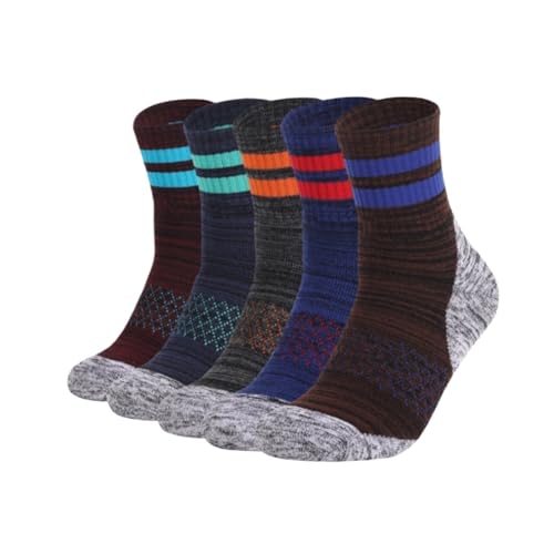 Calcetines Cómodos 5 Pares De Calcetines Deportivos For Hombres Y Mujeres Cálidos Cómodos Invierno A Media Pantorrilla Suaves Reforzada(M (39-42))