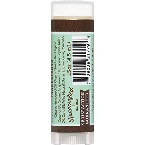 Natural Dog Company Snout Soother Dog Nose Balm, Travel Stick, 0.15 Oz, Dog Balm For Paws And Nose, Moisturizes & Soothes Dry Cracked Noses, Plant Based Nose Cream For Dogs #TOP6