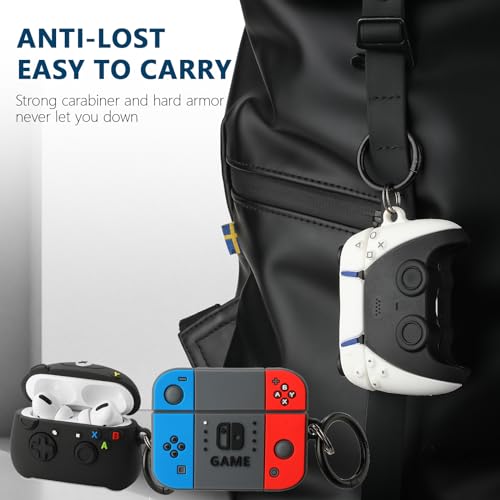 Image of [3Pack] Gedicht for Airpods Pro Case, Funny 3D Cartoon Game Controller Console Design Silicone Soft Cases for Airpods Pro Case 1st Gen, with Keychain Kids Women Men for Airpods Pro 2019 Case