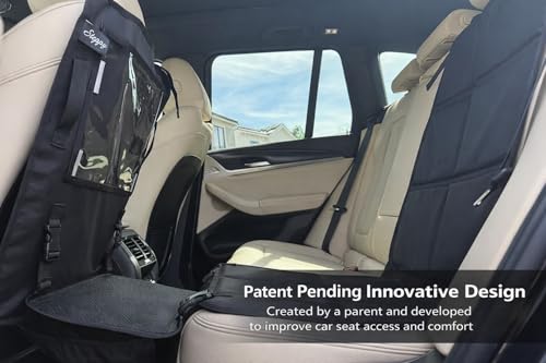 Image of Steppy Car Seat Step - Seat Protector Mat with Built-in Step & Back-of-Seat Tablet Holder - Helps Children Climb into Car Seat While Parked - Parent-Friendly, Easy to Clean