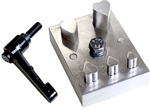 BENCH WIZARD 5 Pc Heart Shape Disc Cutter | Hardened Steel | Sizes: 10x12mm to 20x25mm | User-friendly Design | Perfect for Craft & Jewelry Making