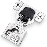 DECOBASICS Face Frame Cabinet Cupboard Door Hinges (40-Pack), ½ Inch Overlay. Quiet Soft Close Technology with Built-in Dampers. 3-Way Adjustability for Easy Installation. Heavy Duty Steel.