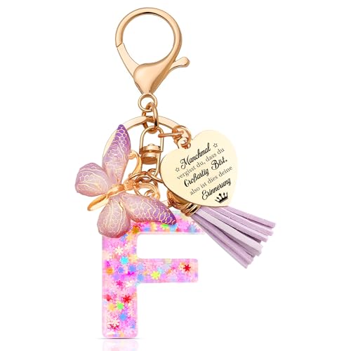Anruzon Schlüsselanhänger Mädchen - Buchstabe Schlüssel -...