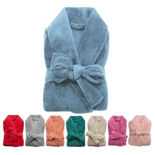 Roupão Microfibra Adulto Extra Macio Unissex - Azul Claro - Único