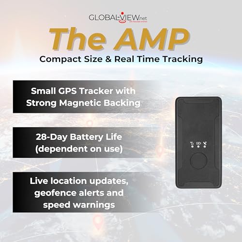 Global View Mini Magnetic GPS Tracker for Vehicles – Subscription Required, Hidden, Magnetic Backing, Real-Time GPS Trac - Additional View