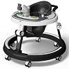 StarAndDaisy 360 Baby Walker 6-24 Months / 7 Level Height Adjustment Walker for Kids Boy and Girl with Switchable Food & Musical Toy Tray/Premium Baby Activity Walker - Black