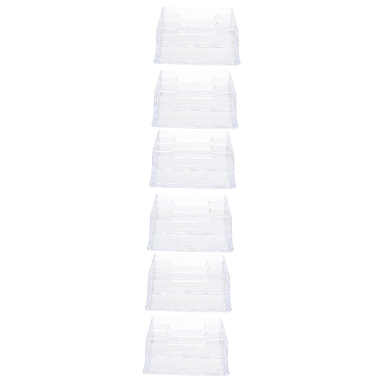 NUOBESTY 3 Set Porta Biglietti Da Visita Trasparente Cassa Organizzatore Di Carte Raccoglitore Carte Contenitori Trasparenti Custodia Per Carte Da Scrivania Espositore Per Carte 2 Pezzi * 3
