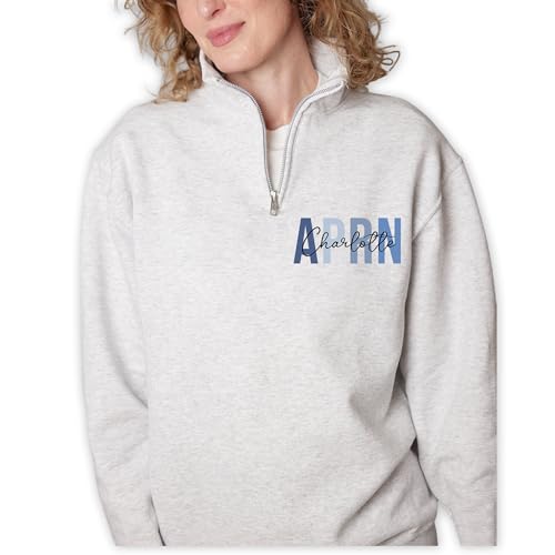 Personalized Nurse Quarter Zip Sweatshirt, Custom Nursing Hoodie with Name, Nurse Sweashirt, Nurses Week Gifts2