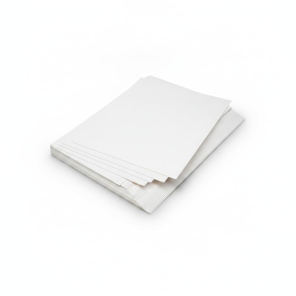 Qianly Cartoncino Bianco Cartoncino Carta Spessa Superficie Regolare per Stampa E Disegno Senza Sbavature Adatto a Biglietti da Visita Inviti Bricolage, Cartoncino bianco A4 300g