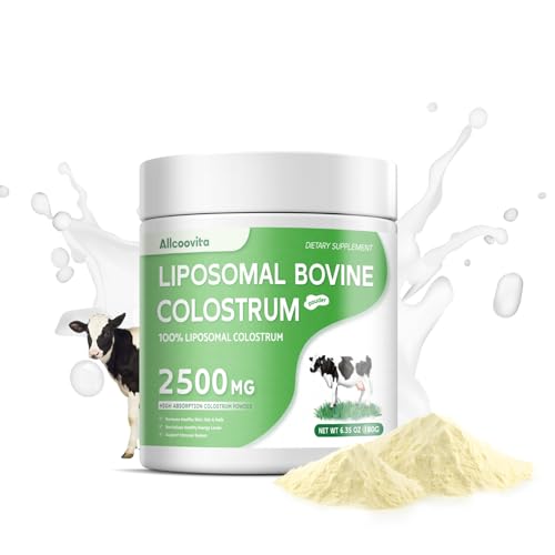 Image of Liposomal Bovine Colostrum Powder - Pure Bovine Colostrum for Humans - Grass Fed Colostrum Supplement for Gut Support, Immune Health and Hair Growth,72 Servings per Bottle.180g /6.35 oz