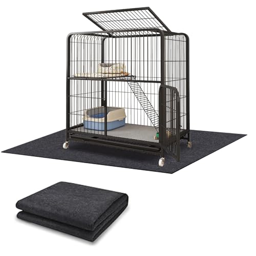 Ylsamzgkj Large Bird Cage Mat, Under Pet Cage Mat, Absorbent/Waterproof Felt Pad for Bird Cages, Reptile Aquariums, Dog Kennels, with Non-Slip Backing for Hard Floors and Surfaces (36 x 36 inch)