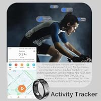 findtime Smart Ring Android IOS Smartringe für Herren Damen Schlaftracker Pulsmesser Schrittzähler Fitness Ring Tracker Smartring Fitnessring Fitnesstracker Herzfrequenz Sport Schwarz Gold Silber – Ansicht 5