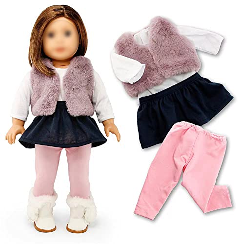 Oct17 Doll Clothes For American Girl 18” Inch Dolls Wardrobe Makeover Outift Christmas Santa Casual Dress Boots Bundle #TOP4