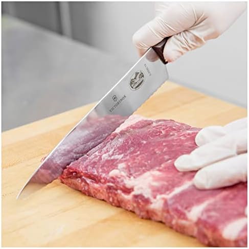 Victorinox 7-1/2-Inch Wavy Edge Chef's Knife/Carver, Rosewood Handle - Thumbnail 2