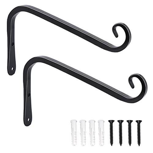 LOOGI Pflanzenhalterung Blumenampelhalter Eisen Wandhaken Blumenampel Wandhalter Haken - 2 Stücke (15cm S)