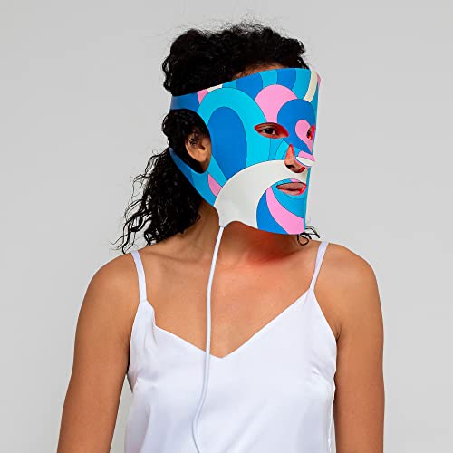 LED Face Mask Light Therapy, By Zutta, 3 Colour Settings Light Therapy, Anti Acne Blue Light, Anti-Ageing Red light - Image 2