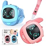 Walkie Talkie Kid's Watches，Toys for Boys Girls Aged 3 to 12 Years Old for Outdoor Adventure, Camping,and Birthday Gifts（with Wearable/Lanyard/Handheld ，2 Pack，3280 ft Talk Range）