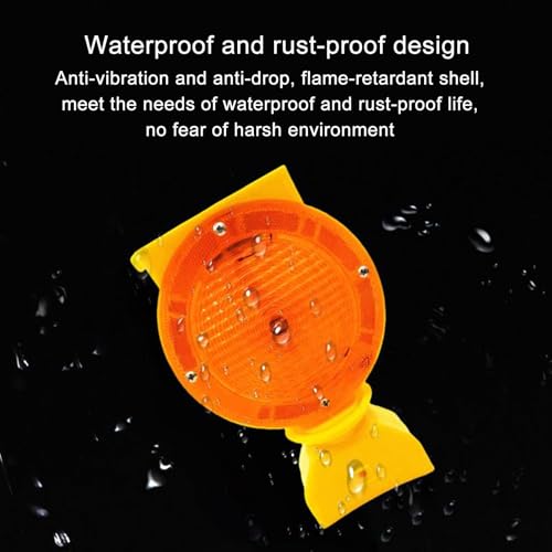 Luces de alerta estroboscópica solar impermeables para construcción y tráfico 6